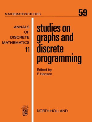 cover image of Studies on Graphs and Discrete Programming